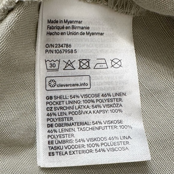 NWT H&M Linen Blend Drawstring Pull On Jogger Pants, Sz Large - Picture 11 of 12